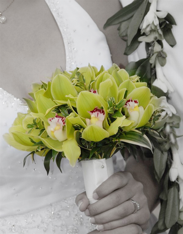 Green Orchid Bouquet