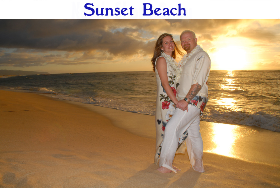 hawaii beaches at sunset. Sunset Beach Wedding