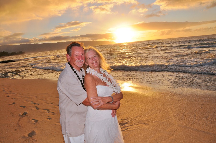 Sunset Beach Weddings At Papailoa Beach